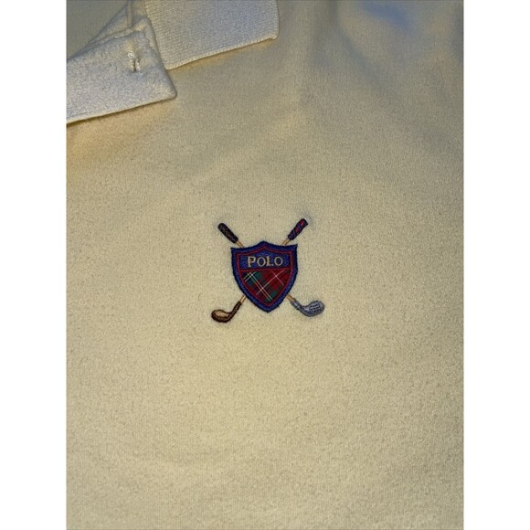 VTG 2000 POLO GOLF RALPH LAUREN MENS XL YELLOW POLO SHIRT LONG ISLAND SUPER SOFT - Picture 2 of 9